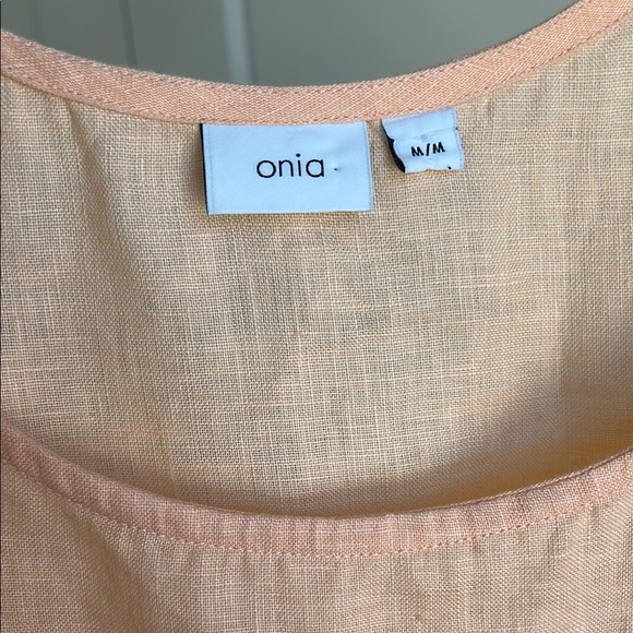 Onia Peach Linen Maxi Dress | M - Picture 4 of 6